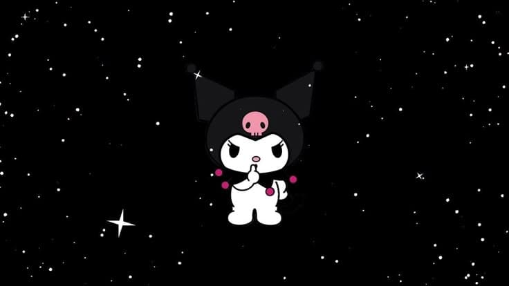 Kuromi Black & White - Kuromi Wallpaper Desktop